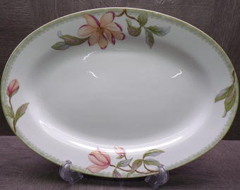 2605 Oneida Select Collection Savannah Vintage Fine Porcelain 12" x 9" Oval Platter