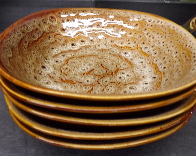 2307 Tabletops Gallery "Alamo" Hand Crafted, Hand Painted 7.75" Bowls Set of 5 - Excellent Condition