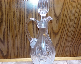 2510 Beautiful Lead Crystal Vintage Whiskey Decanter 10" Tall / 13" Tall with Stopper - Great Condition