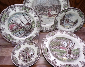 2509 Johnson Bros The Friendly Village School House Hand-engraved Dinnerware Made in England - Great Condition Choose From List: