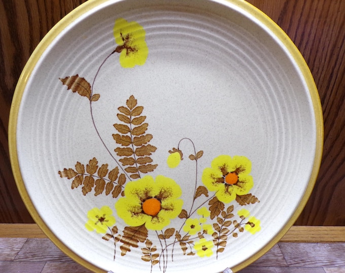 2509 Mikasa Natures Song C1051 Fernflower 12.5" Vintage Stoneware Chop Plate / Platter Made in Japan - Great Condition