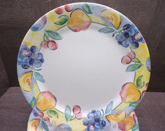2608 Corelle Retired Fruit Basket 10.5" Dinner Plates Set of 5
