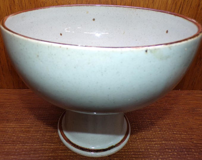2506 Dansk Pottery Brown Mist 6.5" Tall x 7.5" Wide Compote Footed Bowl - Great Condition