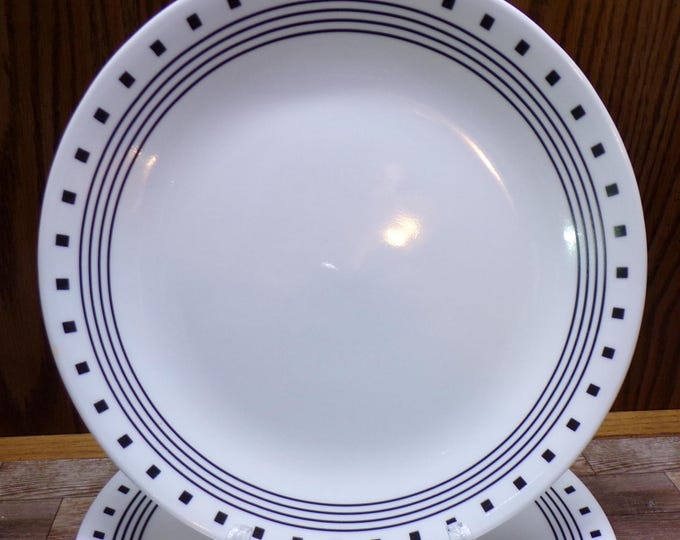 2509 Corelle City Block 10.25" Dinner Plates Set of 4 - Pre-Owned Great Condition Couple Light Scratches