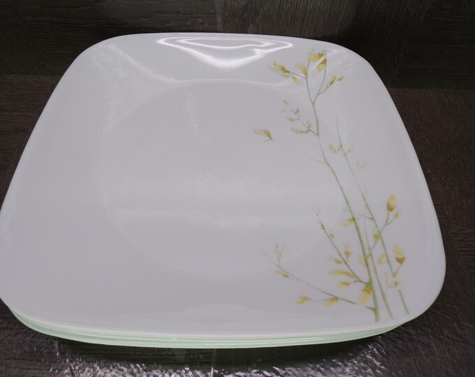 2602 Corelle Kobe Square 9" Lunch / Salad Plates Set of 6 - Good Condition w/ Some Wear & Scratches