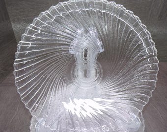 2408 Arcoroc Seabreeze Swirl Vintage Tempered Glass 7.5" Salad / Snack Plates Set of 4