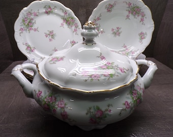 2608 Johann Haviland Fine China JOH1 Bridal Rose Vintage Dinnerware w/ Gold Rim - Choose from List: