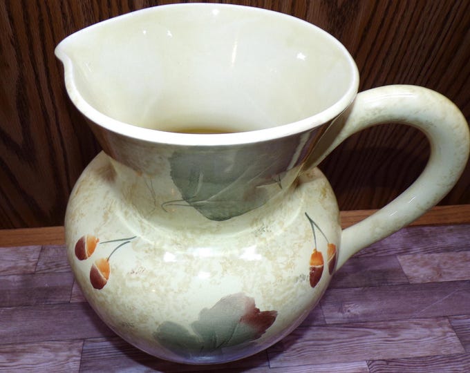 2509 Sole Di Toscana Ceramiche Toscane 10" Pitcher Vase Hand Painted Italy - Great Condition