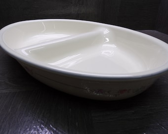 2605 Pfaltzgraff Trousseau Pattern 12.75" Divided 2 Section Platter Made in USA