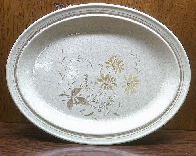2410 Royal Doulton Sand Sprite 13.5" Oval Platter LS1013 Vintage 1975 Lambeth Stoneware - Great Condition