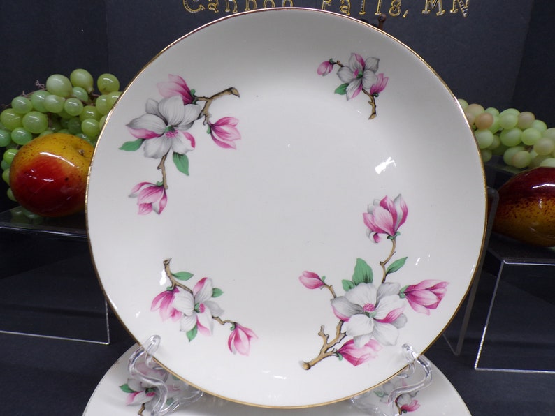 2303 Homer Laughlin Rhythm 9.25 Dinner Plates Set of 4 Vintage Pink