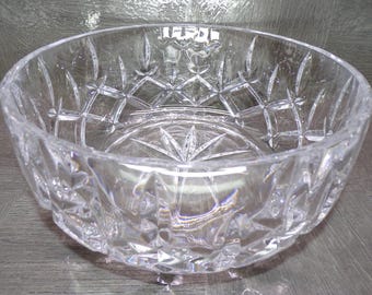2602 Gorham Lead Crystal Lady Anne 9.25" Vintage Salad Bowl Made in West Germany - Great Condition