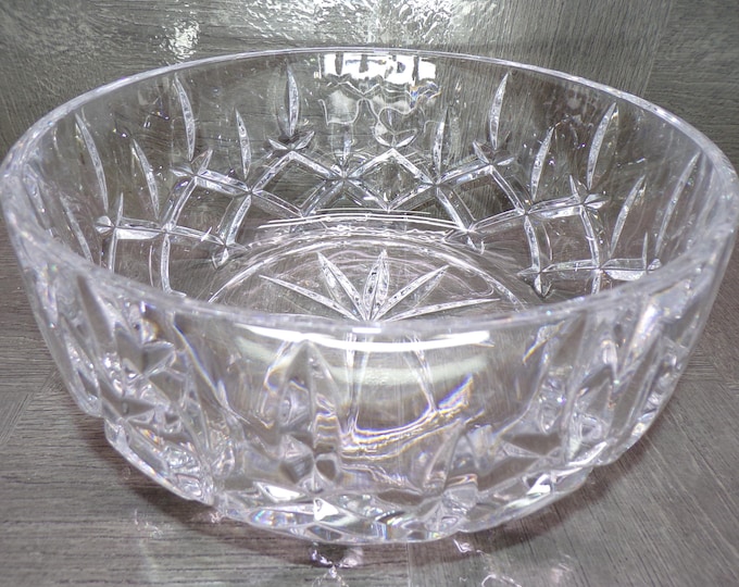 2602 Gorham Lead Crystal Lady Anne 9.25" Vintage Salad Bowl Made in West Germany - Great Condition