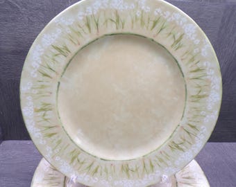 2605 Narcissus by 222 Fifth Vintage 10.5" Stoneware Dinner Plates Set of 5 by Cheri Blum