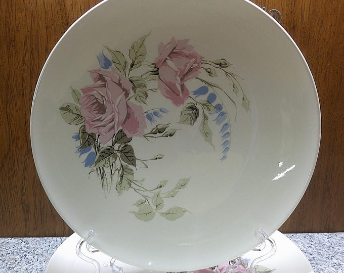 2407 Knowles Ravenna Underglaze Decal 10.25" Dinner Plate Set of 6 Ovenproof Dinnerware Made in the USA - Great Condition