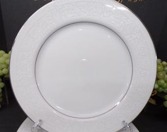 2311 Salem China Co. Translucent Lace Bouquet Vintage Fine China Dinnerware w/ Platinum Rim - Good Condition No Chips Choose from List: