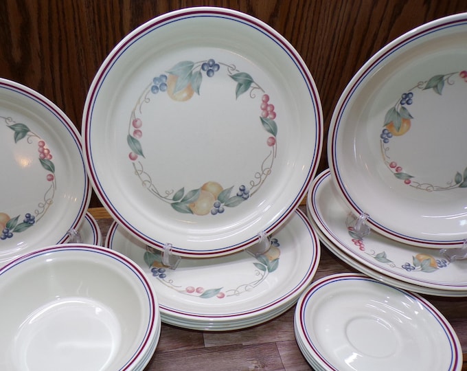 2412 Corelle Abundance Mixed Fruit Pattern Dinnerware - Great Condition Choose From List: