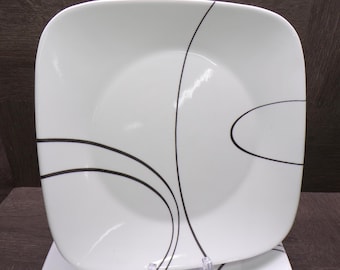 2605 Corelle Simple Lines 10.5" Square Dinner Plates Set of 4