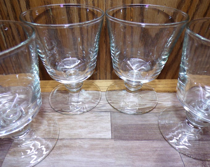 2508 Clear Glass 4.5" Footed Sundae /Sherbet Dessert Cups Set of 4 - Great Condition