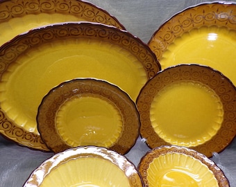 2609 Metlox Poppytrail Vernon Ware San Fernando Gold Vintage Dinnerware - Great Condition Choose from List: