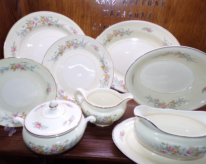 2503 Homer Laughlin A55N5 Nautilus Georgian Eggshell Beautiful Vintage China 22kt Gold Trim - Great Condition - Choose from List: