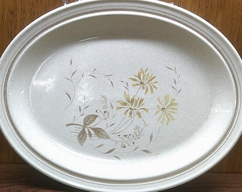 2410 Royal Doulton Sand Sprite 13.5" Oval Platter LS1013 Vintage 1975 Lambeth Stoneware - Great Condition