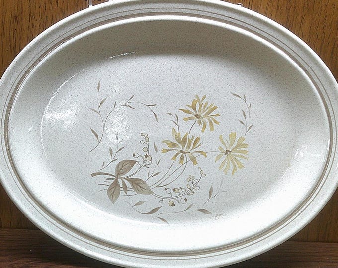 2410 Royal Doulton Sand Sprite 13.5" Oval Platter LS1013 Vintage 1975 Lambeth Stoneware - Great Condition