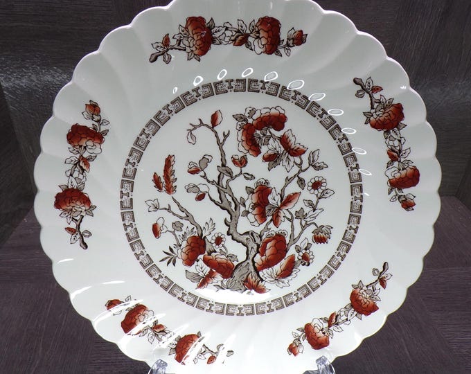 2602 Myott Fine Staffordshire Ware Dynasty 10" Swirled Dinner Plate - Good Condition Light Crazing