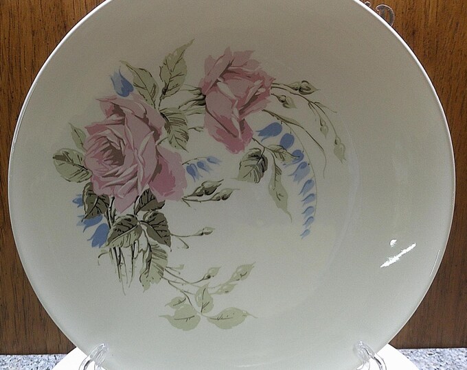 2407 Knowles Ravenna Underglaze Decal 10.25" Dinner Plate Set of 6 Ovenproof Dinnerware Made in the USA - Great Condition