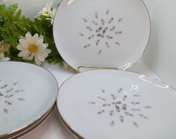 2403 Sango China #6414 Boutonniere Petite Bouquet Vintage Pink & Gray Floral - Good Condition - Choose from List
