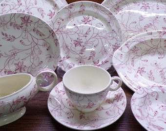 2508 Taylor Smith Taylor Red Chelsea Chintz TST #3513 Vintage Dinnerware - Choose from List:
