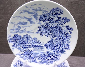 2607 Enoch Wedgwood Countryside 5.5" Saucer Bowls Set of 6 Made in England
