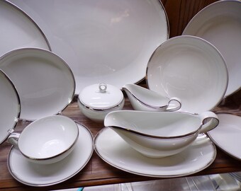 2408 Fukagawa Arita #900 Platinum Band Dinnerware Made in Japan Great Condition - Choose from List: