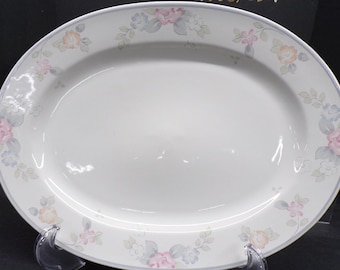 2304 Pfaltzgraff Stoneware Wyndham Vintage 14.5" Oval Serving Tray Platter
