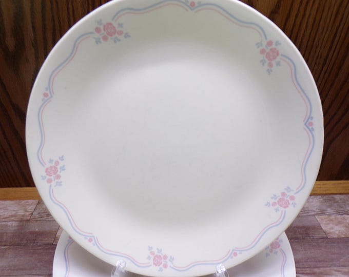 2509 Corelle English Breakfast Vintage Retired 10.25" Dinner Plates Set of 8- Pretty Good Condition Some Scratches/ Marks on Edges Low Price