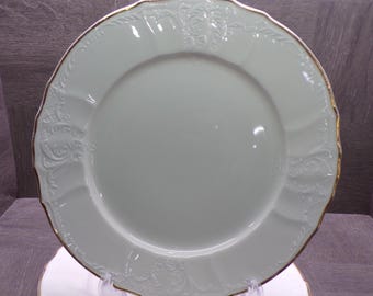 2608 Baum Bros Formalities Bernadotte Ivory Vintage Bohemian Porcelain 10.5" Dinner Plates Set of 4