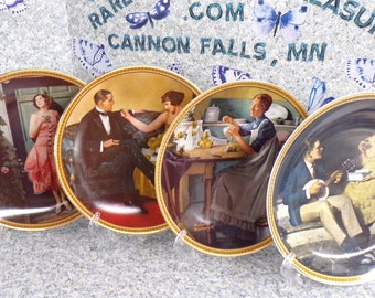 2212 Norman Rockwells Rediscovered Women Collectors Plate Collection Vintage Set of 4 Knowles 8.5" - Great Condition