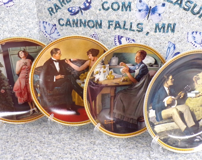 2212 Norman Rockwells Rediscovered Women Collectors Plate Collection Vintage Set of 4 Knowles 8.5" - Great Condition