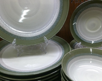 2407 Style House Catalina Green & Tan Stoneware Made in Japan - Choose from List: