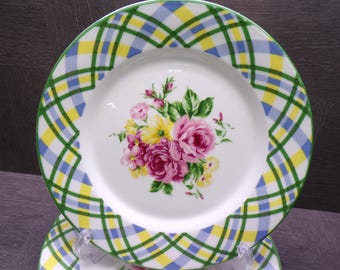 2605 Waverly Garden Room Masterpiece 8.25" Snack / Lunch Plates Set of 4