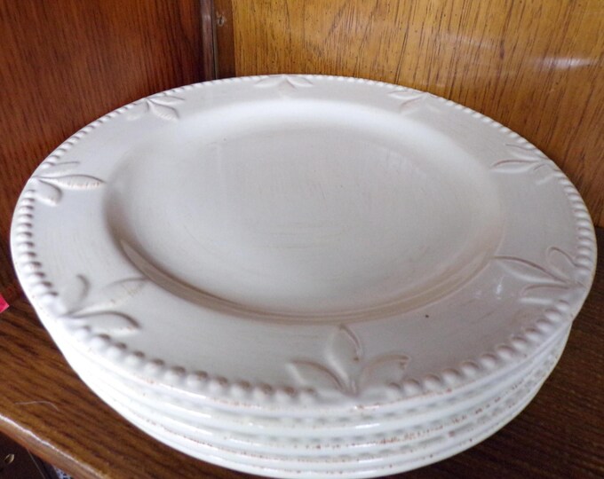 2506 Signature Housewares Sorrento 2007 11.25" Dinner Plates Set of 5 by Debby Segura - Dish & Micro Safe Stoneware- Great Condition