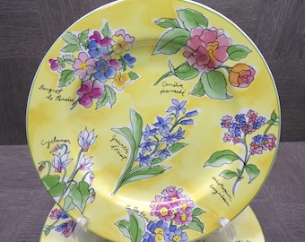 2602 Furio Contemporary Casuals Creme Brulee 8" Salad / Snack Plates Set of 4 Indonesia - Great Condition