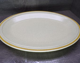2602 Hearthside Garden Festival Stoneware 12.75" Vintage Oval Platter Made in Japan - Excellent Condition