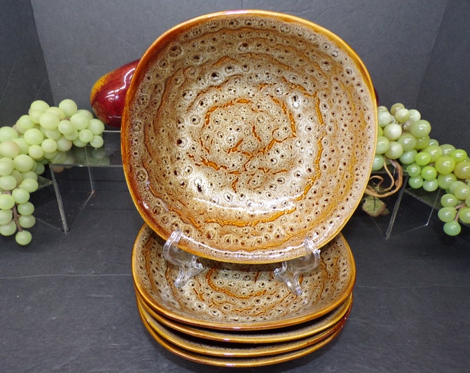 2307 Tabletops Gallery "Alamo" Hand Crafted, Hand Painted 7.75" Bowls Set of 5 - Excellent Condition