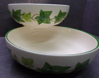 2606 Gladding McBean Franciscan Ivy Vintage Pair of Bowls One 7" & One 8"