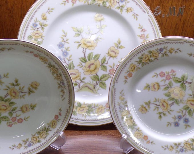 2504 Style House Rose Garden Beautiful Floral Fine China w/ Gold Rim Dinnerware - Great Condition - Choose From List:
