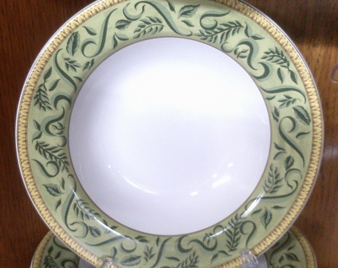 2501 American Atelier Botanical #5023 Rimmed 9.25" Bowls Set of 4 - Great Condition