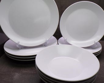 2608 Noritake Progression #9006 Pearl White China Dinnerware Made in Japan - Good Condition - Choose from List: