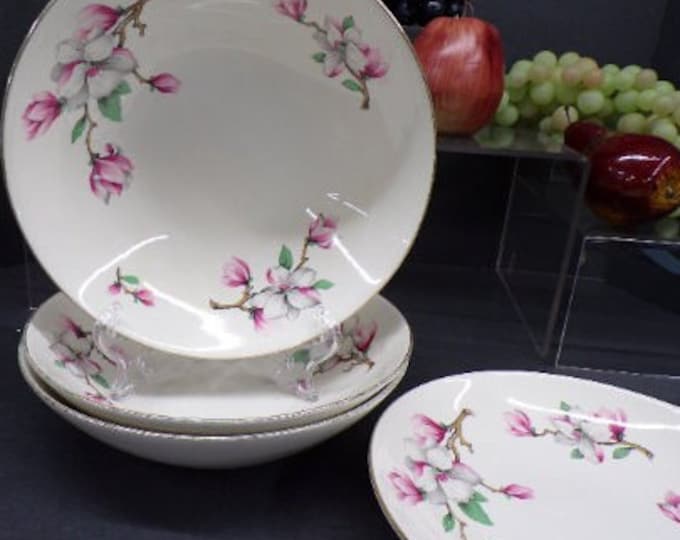 2303 Homer Laughlin Rhythm Pink Magnolia Vintage China Losing Gold Edge Some Wear Choose From List: