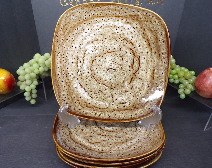 2307 Tabletops Gallery "Alamo" Hand Crafted, Hand Painted 10.75" Dinner Plates Set of 5 - Excellent Condition